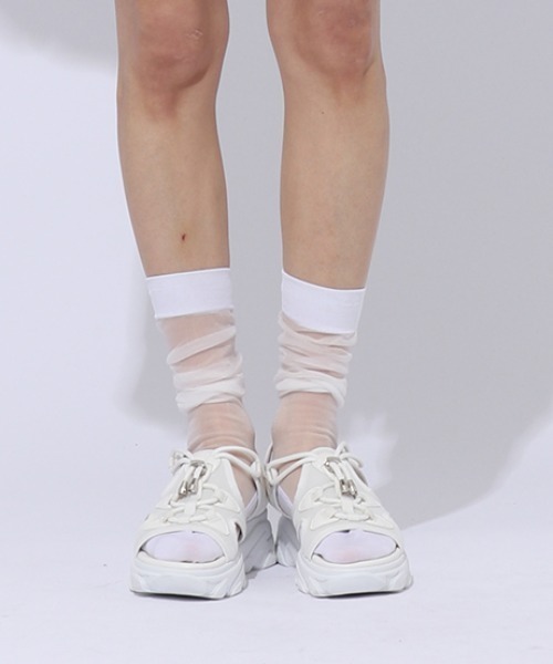 ENIM BY VICKY(エニムバイビッキー)の「メッシュスポーツ厚底サンダル(サンダル・レディース・ホワイト/ブラック・S/LL/L/M)」の21枚目の写真