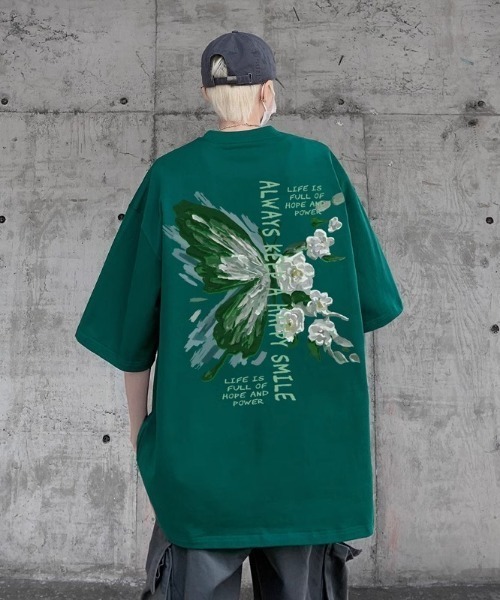 MGV(エムジーヴィー)の「Street Butterfly Back Print T-shirt(Tシャツ/カットソー・メンズ・ホワイト/アイボリー/ブラウン/ブラック/グリーン/レッド・MEDIUM/LARGE/X-LARGE)」の18枚目の写真