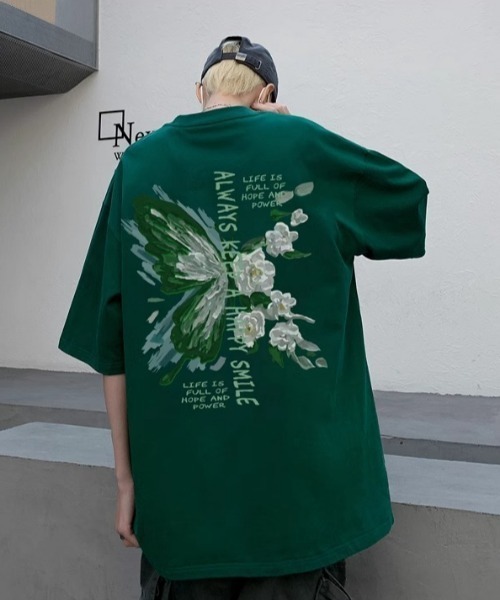 MGV(エムジーヴィー)の「Street Butterfly Back Print T-shirt(Tシャツ/カットソー・メンズ・ホワイト/アイボリー/ブラウン/ブラック/グリーン/レッド・MEDIUM/LARGE/X-LARGE)」の17枚目の写真