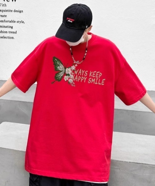 MGV(エムジーヴィー)の「Street Butterfly Back Print T-shirt(Tシャツ/カットソー・メンズ・ホワイト/アイボリー/ブラウン/ブラック/グリーン/レッド・MEDIUM/LARGE/X-LARGE)」の8枚目の写真