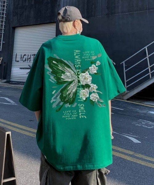 MGV(エムジーヴィー)の「Street Butterfly Back Print T-shirt(Tシャツ/カットソー・メンズ・ホワイト/アイボリー/ブラウン/ブラック/グリーン/レッド・MEDIUM/LARGE/X-LARGE)」の19枚目の写真