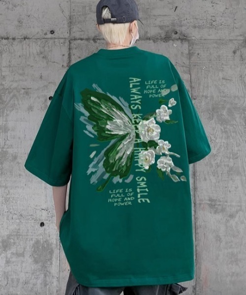 MGV(エムジーヴィー)の「Street Butterfly Back Print T-shirt(Tシャツ/カットソー・メンズ・ホワイト/アイボリー/ブラウン/ブラック/グリーン/レッド・MEDIUM/LARGE/X-LARGE)」の15枚目の写真