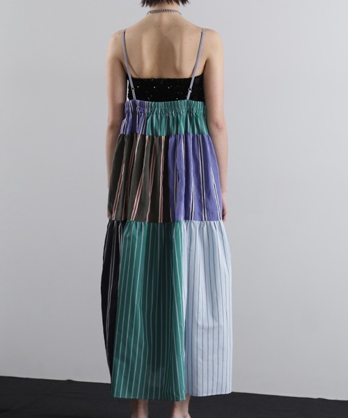 GENE HEAVENS（ジーンヘブンズ）の「(GENE HEAVENSリメイクライク パネルスリップワンピース（ワンピース・レディース・ブルー/ワインレッド・FREE）」の15枚目の写真