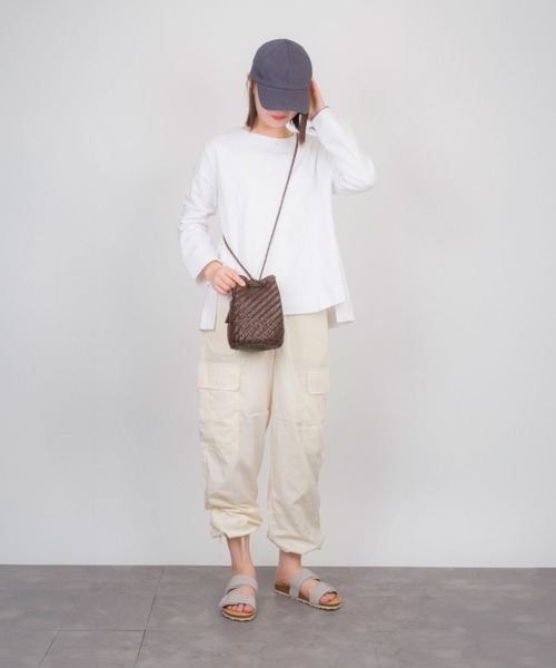 Dragon Diffusion（ドラゴンディフュージョン）の「【DRAGON DIFFUSION/ドラゴンディフュージョン】メッシュ レザー 巾着バッグ ショルダーバッグ（ショルダーバッグ・レディース・ホワイト/ダークグリーン/ダークブラウン/ブラウン/ベージュ/ブラック/カーキ・FREE）」の20枚目の写真