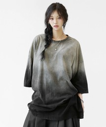 minsobi（ミンソビ）の「グラデーション ヴィンテージ加工 Tシャツ 半袖（Tシャツ/カットソー）」