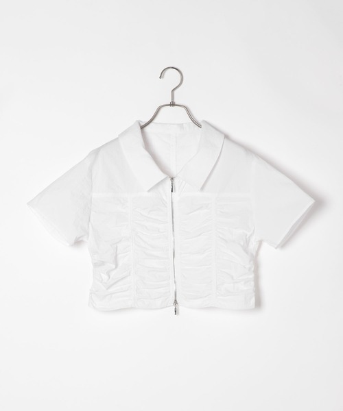 シャーリングベロアバックジップTシャツ【O.WHT】 ベーシック ポロシャツ MSX3337｜トゥモローランド 公式通販