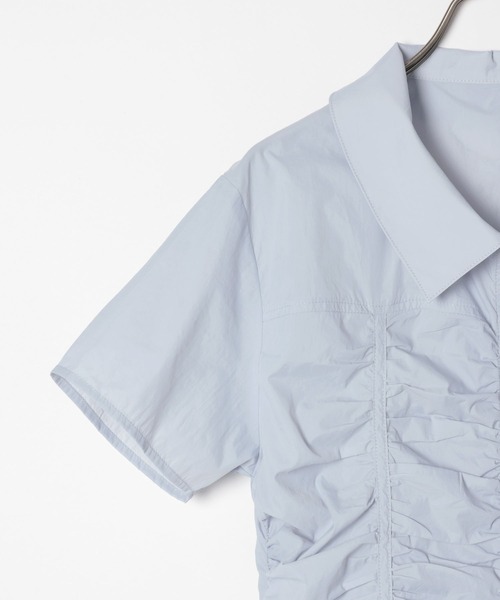 Heather（ヘザー）の「シャーリングZIPシャツ（半袖） 127447（シャツ