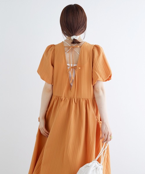 w closet（ダブルクローゼット）の「バルーン袖BIGポケットワンピース