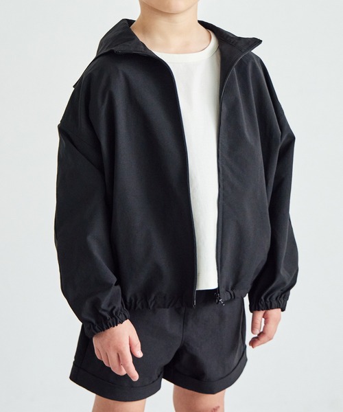 【さらに値下げ】8YARDS フード付きジャケット ブラック for/c and]速乾フード付きジャケット(キッズ)【サスティナブル