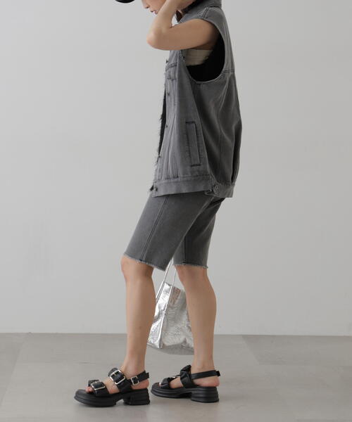 FREE'S MART（フリーズマート）の「バイカーデニムパンツ（デニムパンツ・レディース・グレー/ブラック・SMALL/MEDIUM）」の15枚目の写真