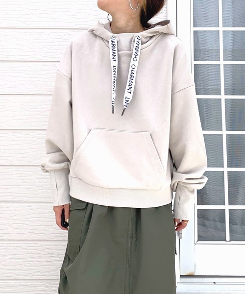 【セール】ロゴテープパーカー（パーカー）｜Q（キュー）