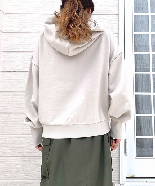 【セール】ロゴテープパーカー（パーカー）｜Q（キュー）