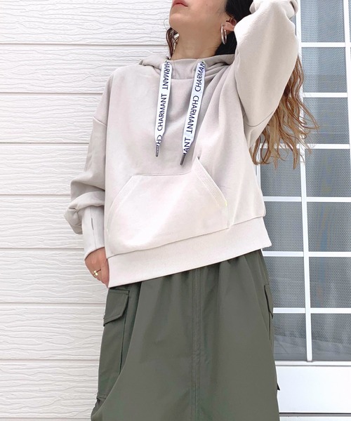 【セール】ロゴテープパーカー（パーカー）｜Q（キュー）