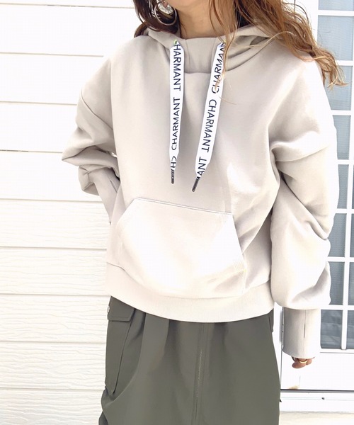 【セール】ロゴテープパーカー（パーカー）｜Q（キュー）