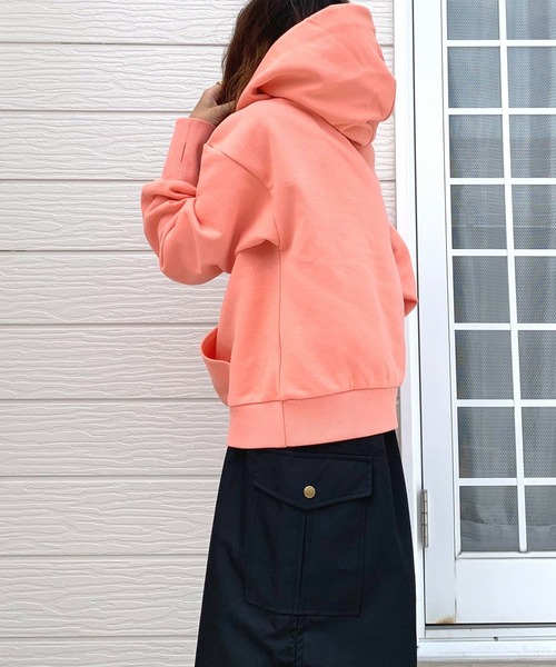 【セール】ロゴテープパーカー（パーカー）｜Q（キュー）