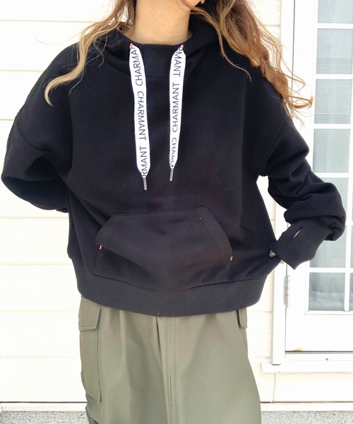 【セール】ロゴテープパーカー（パーカー）｜Q（キュー）