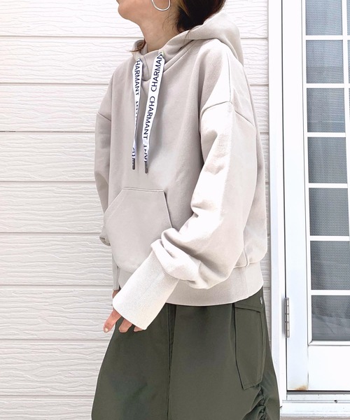 【セール】ロゴテープパーカー（パーカー）｜Q（キュー）