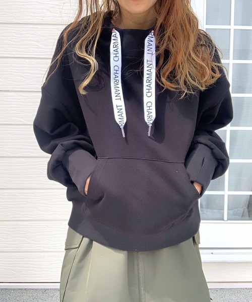 【セール】ロゴテープパーカー（パーカー）｜Q（キュー）