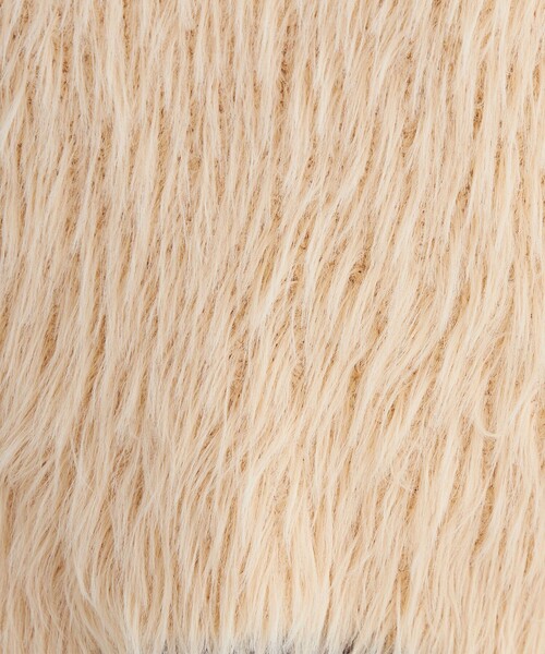 ロングフェザー ノースリーブ プルオーバーニット -ウォッシャブル-