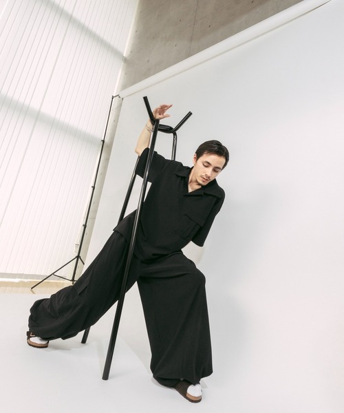 Nanmo.（ナンモ）の「PIQUE WIDE TUCK CARGO PANTS / ピケワイド