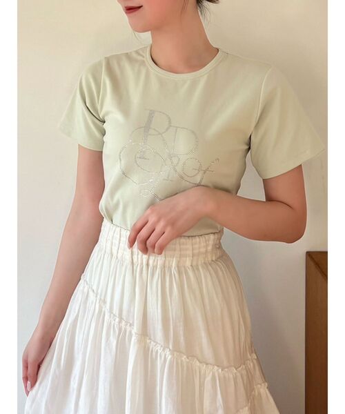 dazzlin(ダズリン)の「RIPPLE OF COLORロゴT(Tシャツ/カットソー・レディース・パープル/グリーン/オフホワイト/ブルー/ブラック・FREE)」の4枚目の写真
