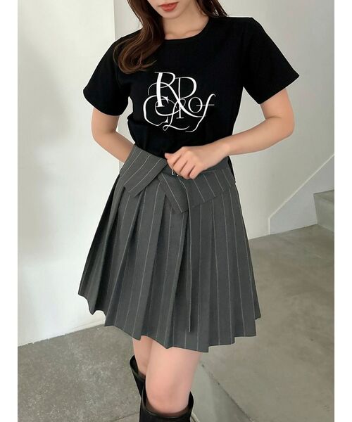 dazzlin(ダズリン)の「RIPPLE OF COLORロゴT(Tシャツ/カットソー・レディース・パープル/グリーン/オフホワイト/ブルー/ブラック・FREE)」の3枚目の写真