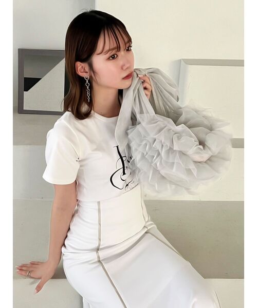 dazzlin(ダズリン)の「RIPPLE OF COLORロゴT(Tシャツ/カットソー・レディース・パープル/グリーン/オフホワイト/ブルー/ブラック・FREE)」の22枚目の写真