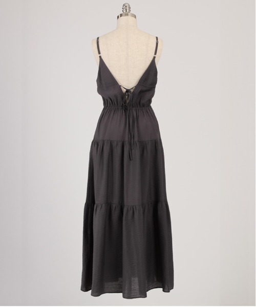 1chaku.（イッチャク）の「ティアードフレアキャミワンピース（ワンピース・レディース・ブラック/ブラウン/アイボリー/オレンジ・マルチサイズ）」の18枚目の写真