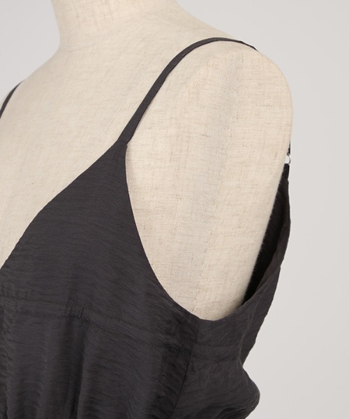 1chaku.（イッチャク）の「ティアードフレアキャミワンピース（ワンピース・レディース・ブラック/ブラウン/アイボリー/オレンジ・マルチサイズ）」の7枚目の写真