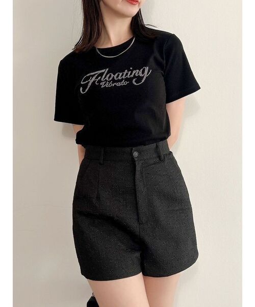 dazzlin（ダズリン）の「コンパクトジャカードショートパンツ（その他パンツ・レディース・ブラック/アイボリー/グリーン・MEDIUM/SMALL）」の3枚目の写真