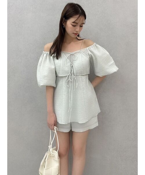 dazzlin（ダズリン）の「コンパクトジャカードショートパンツ（その他パンツ・レディース・ブラック/アイボリー/グリーン・MEDIUM/SMALL）」の11枚目の写真