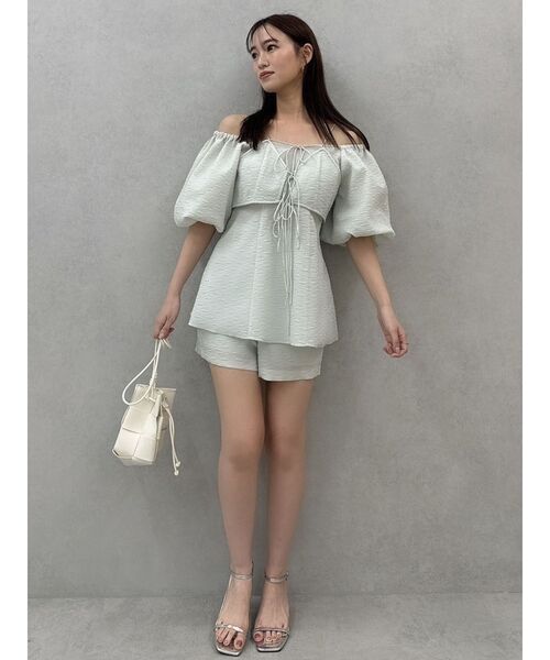 dazzlin（ダズリン）の「コンパクトジャカードショートパンツ（その他パンツ・レディース・ブラック/アイボリー/グリーン・MEDIUM/SMALL）」の14枚目の写真