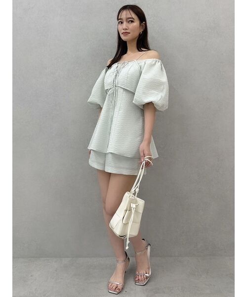 dazzlin（ダズリン）の「コンパクトジャカードショートパンツ（その他パンツ・レディース・ブラック/アイボリー/グリーン・MEDIUM/SMALL）」の16枚目の写真