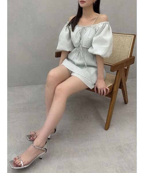 dazzlin（ダズリン）の「コンパクトジャカードショートパンツ（その他パンツ・レディース・ブラック/アイボリー/グリーン・MEDIUM/SMALL）」の18枚目の写真