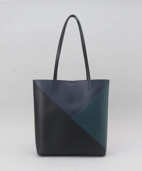 THE SHOP TK （ザ ショップ ティーケー ）の「パネルライントートバッグ（トートバッグ・メンズ・ブラック/ブラック系4/ブルーグリーン・00）」の3枚目の写真