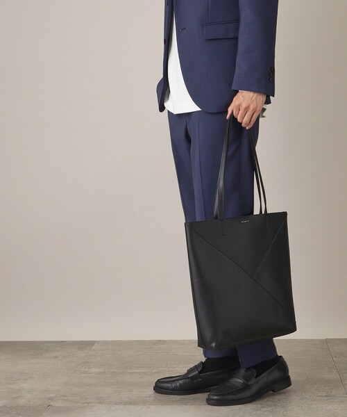 THE SHOP TK （ザ ショップ ティーケー ）の「パネルライントートバッグ（トートバッグ・メンズ・ブラック/ブラック系4/ブルーグリーン・00）」の15枚目の写真