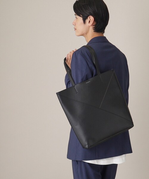 THE SHOP TK （ザ ショップ ティーケー ）の「パネルライントートバッグ（トートバッグ・メンズ・ブラック/ブラック系4/ブルーグリーン・00）」の16枚目の写真