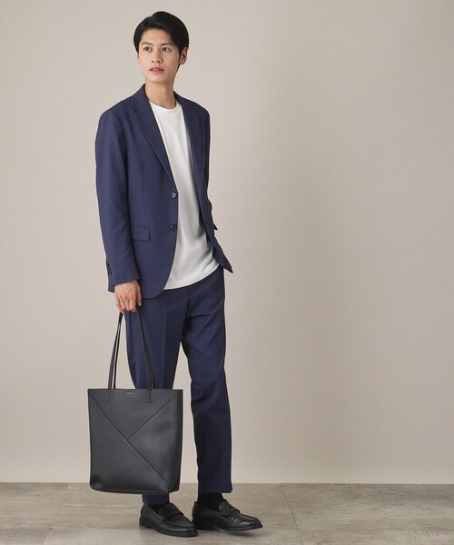 THE SHOP TK （ザ ショップ ティーケー ）の「パネルライントートバッグ（トートバッグ・メンズ・ブラック/ブラック系4/ブルーグリーン・00）」の17枚目の写真