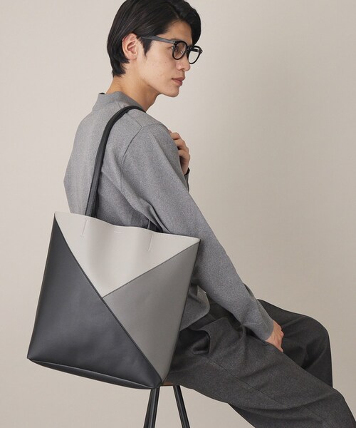 THE SHOP TK （ザ ショップ ティーケー ）の「パネルライントートバッグ（トートバッグ・メンズ・ブラック/ブラック系4/ブルーグリーン・00）」の19枚目の写真