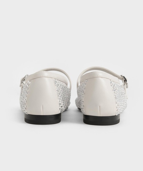 CHARLES & KEITH(チャールズ & キース)の「メッシュクリスタルエンベリッシュド メリージェーン(パンプス・レディース・ブラック/ホワイト・24.5cm/23.5cm/23cm/22.5cm/25cm)」の11枚目の写真