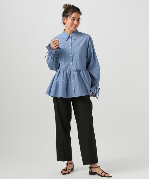 完売！【 BAYFLOW ベイフロー ストレッチ入り テーパード ベルト付き パンツ　M 】 BAYFLOW - BAYFLOW ベイフロー 秋冬☆ イージー ストレッチ ストレート