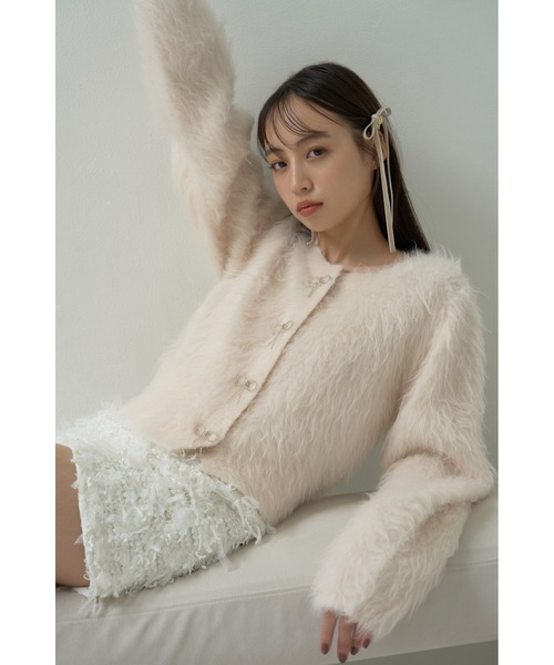 SNIDEL（スナイデル）の「ベロアリボンミニバンス（その他ヘアアクセサリー・レディース・ブラック/ライトベージュ/ホワイト・FREE）」の13枚目の写真