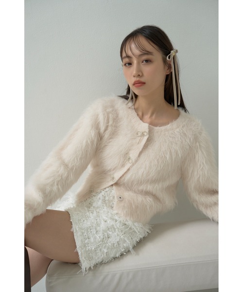 SNIDEL（スナイデル）の「ベロアリボンミニバンス（その他ヘアアクセサリー・レディース・ブラック/ライトベージュ/ホワイト・FREE）」の11枚目の写真