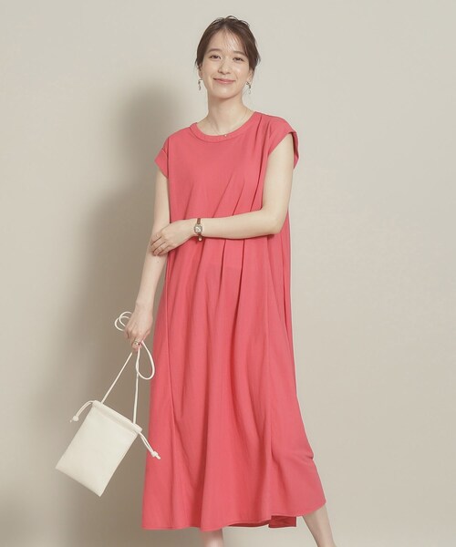 ITS'DEMO（イッツデモ）の「◆【冷感／通気性◎／レジャーにも】カノコ裾フレアワンピース（ワンピース・レディース・グリーン/ピンク系/ブラック/イエロー系その他/ブルー・00）」の5枚目の写真