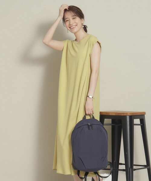 ITS'DEMO（イッツデモ）の「◆【冷感／通気性◎／レジャーにも】カノコ裾フレアワンピース（ワンピース・レディース・グリーン/ピンク系/ブラック/イエロー系その他/ブルー・00）」の4枚目の写真