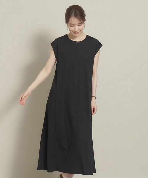 ITS'DEMO（イッツデモ）の「◆【冷感／通気性◎／レジャーにも】カノコ裾フレアワンピース（ワンピース・レディース・グリーン/ピンク系/ブラック/イエロー系その他/ブルー・00）」の2枚目の写真