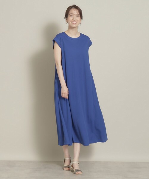 ITS'DEMO（イッツデモ）の「◆【冷感／通気性◎／レジャーにも】カノコ裾フレアワンピース（ワンピース・レディース・グリーン/ピンク系/ブラック/イエロー系その他/ブルー・00）」の22枚目の写真