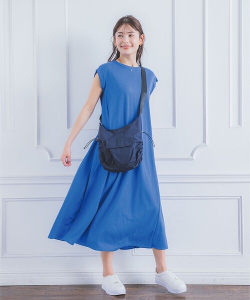 ITS'DEMO（イッツデモ）の「◆【冷感／通気性◎／レジャーにも】カノコ裾フレアワンピース（ワンピース・レディース・グリーン/ピンク系/ブラック/イエロー系その他/ブルー・00）」の14枚目の写真