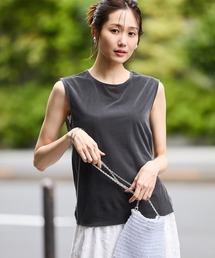 ROPE' PICNIC | ベロアノースリーブカットトップス(Tシャツ/カットソー)