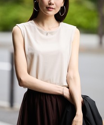 ベロアノースリーブカットトップス